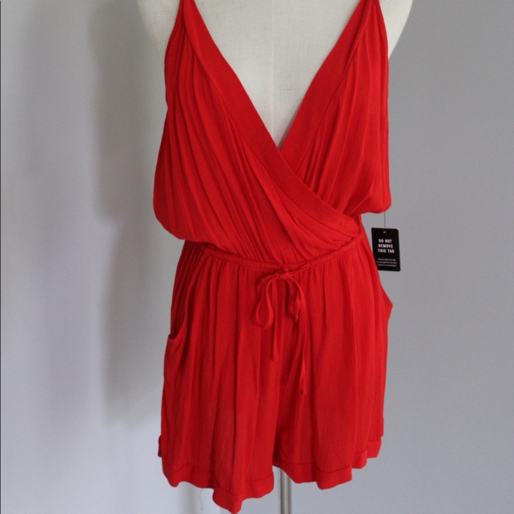 Express Red Romper, size medium